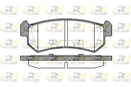 Задние тормозные колодки roadhouse 2104800 на Chevrolet Lacetti