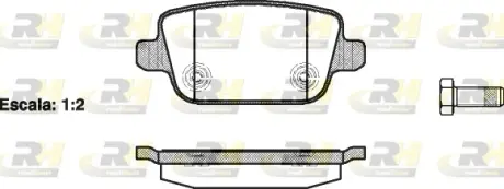 Задні тормозні (гальмівні) колодки Roadhouse 2125600