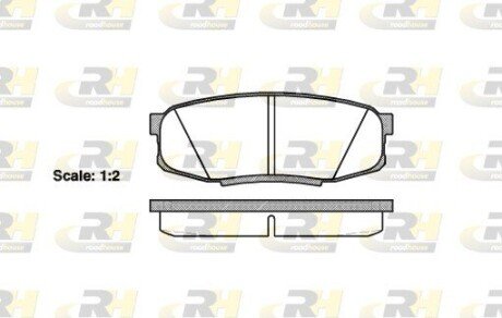 Задні тормозні (гальмівні) колодки roadhouse 2127200 на Лексус Gx460