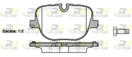 Задні тормозні (гальмівні) колодки Roadhouse 2140800