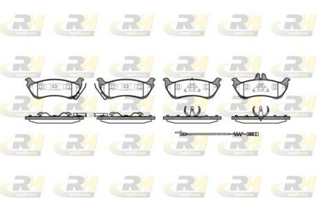 Задні тормозні (гальмівні) колодки roadhouse 269811 на Мерседес Мл w163