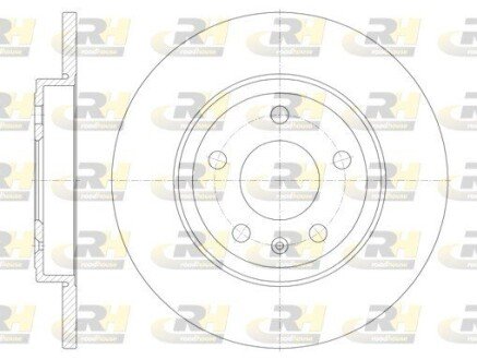 Задний тормозной диск roadhouse 6101100 на Ауди А4 б7