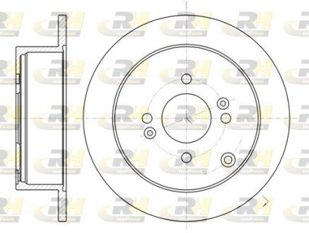 Задний тормозной диск roadhouse 6102400 на Hyundai I20