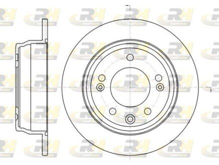 Задний тормозной диск roadhouse 6110500 на Киа Ceed 2008