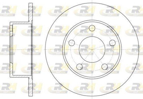 Задний тормозной диск roadhouse 612100 на Ауди 100 с3