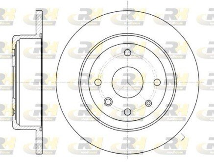 Задній гальмівний (тормозний) диск roadhouse 6132100 на Chevrolet Epica