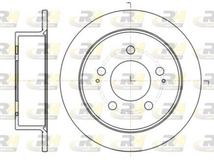 Задній гальмівний (тормозний) диск roadhouse 6141400