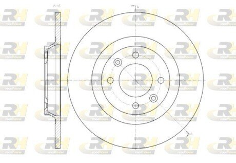 Задній гальмівний (тормозний) диск roadhouse 6145700 на Пежо 3008
