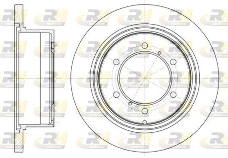 Задний тормозной диск roadhouse 655200 на Митсубиси Паджеро 2