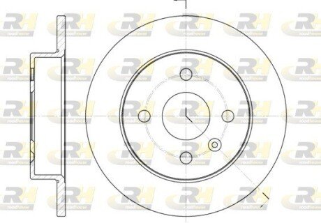 Задний тормозной диск roadhouse 657000 на Опель Мерива а
