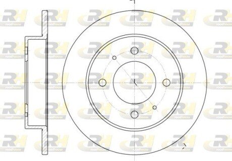 Задній гальмівний (тормозний) диск roadhouse 662700