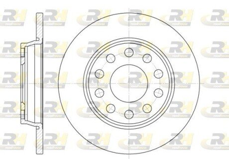 Задний тормозной диск roadhouse 673100 на Ауди А4 б7