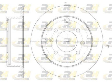 Задний тормозной диск roadhouse 675700 на Hyundai Матрикс