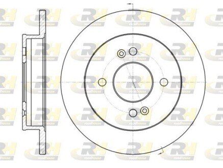 Задний тормозной диск roadhouse 699100 на Hyundai I20