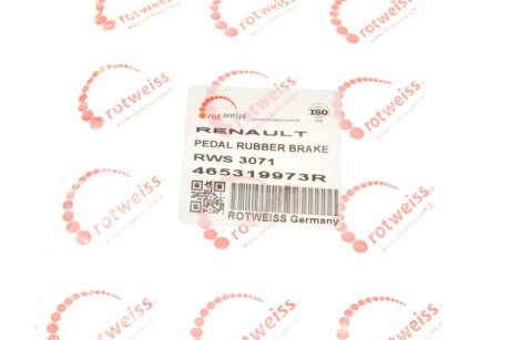 Накладка педалі гальм rotweiss 465319973R