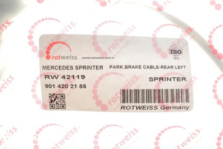 Трос ручних гальм rotweiss RW42119