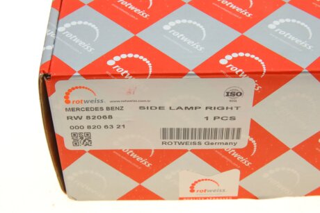 Поворот передний rotweiss RW82068