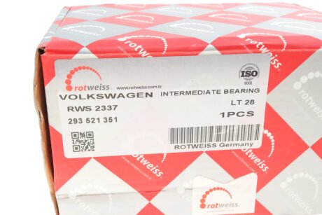 Подшипник подвесной rotweiss RWS2337