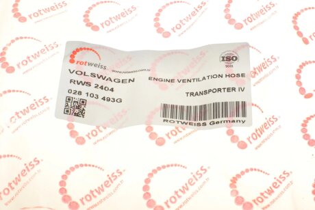 Патрубок рециркуляції картерних газів rotweiss RWS2404