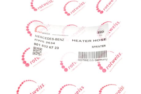 Патрубок системи охолодження rotweiss RWS2634