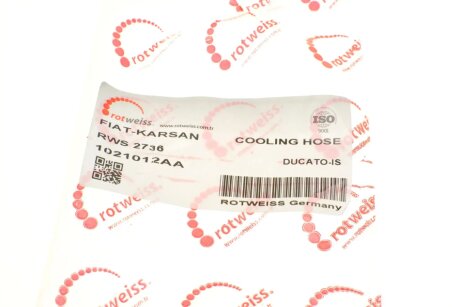 Патрубок системи охолодження rotweiss RWS2736