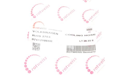 Патрубок системи охолодження rotweiss RWS2783