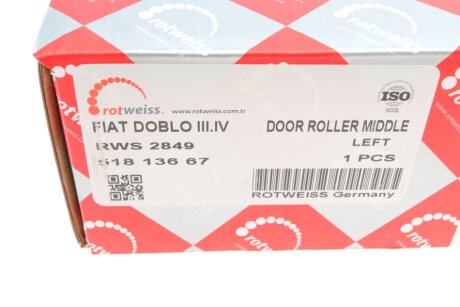 Ролик зсувних дверей, нижній rotweiss RWS2849