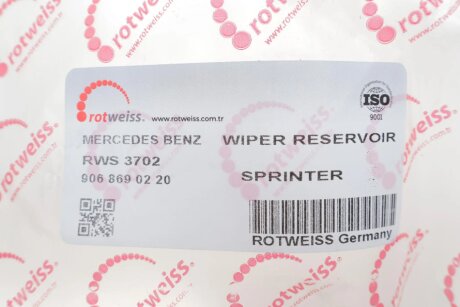 Бачок рідини омивача rotweiss RWS3702