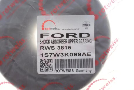 Підшипник опори амортизаційної стійки rotweiss RWS3815