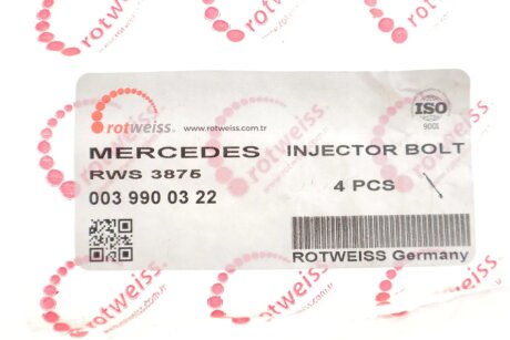 Болт кріплення форсунки rotweiss RWS3875
