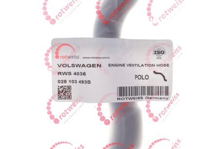 Патрубок вентиляції картерних газів rotweiss RWS4036