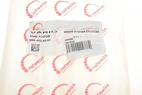 Цилиндр тормозной rotweiss RW43008