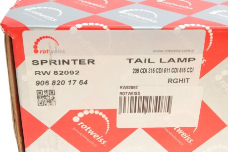Фонарь (фара) заднего хода rotweiss RW82092