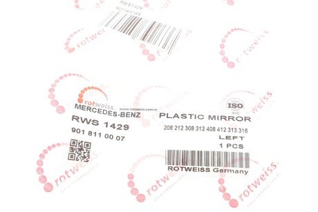 Накладка дзеркала rotweiss RWS1429