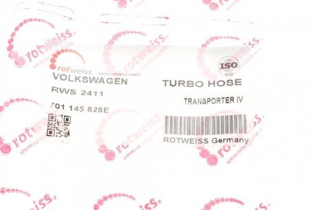 Патрубок интеркулера (турбины) rotweiss RWS2411