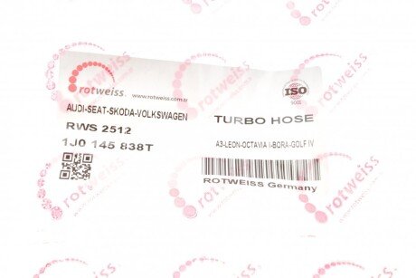 Патрубок интеркулера (турбины) rotweiss RWS2512