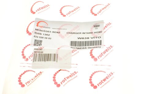 Патрубок интеркулера (турбины) rotweiss RWS1362