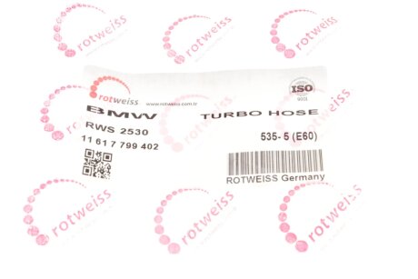 Патрубок інтеркулера (турбіни) rotweiss RWS2530