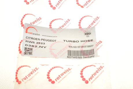 Патрубок интеркулера (турбины) rotweiss RWS2623