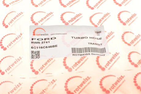 Патрубок интеркулера (турбины) rotweiss RWS2741