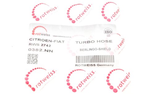 Патрубок интеркулера (турбины) rotweiss RWS2742