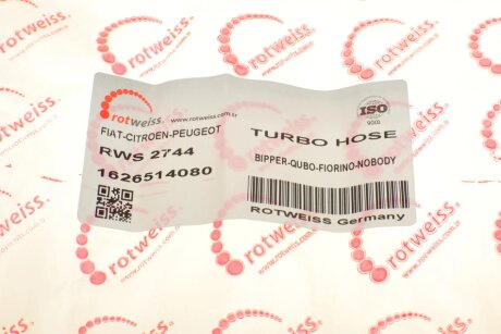 Патрубок інтеркулера (турбіни) rotweiss RWS2744