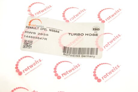 Патрубок интеркулера (турбины) rotweiss RWS2855