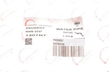Патрубок радіатора rotweiss RWS3337