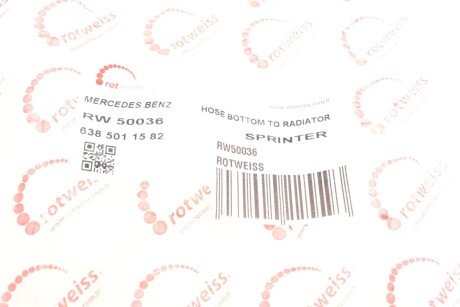 Патрубок системи охолодження rotweiss RW50036