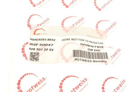 Патрубок системи охолодження rotweiss RW50047