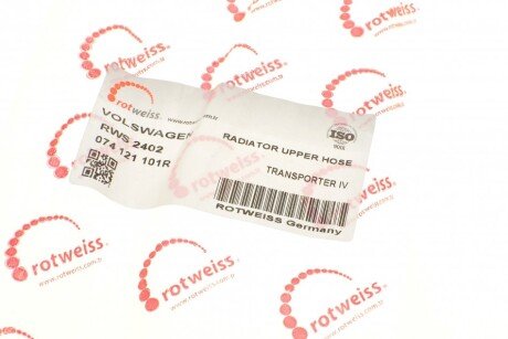 Патрубок системи охолодження rotweiss RWS2402