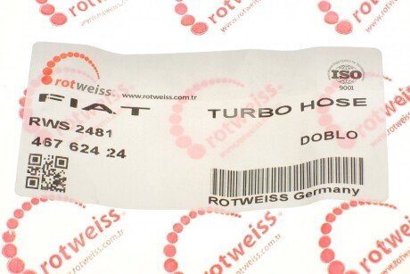 Патрубок системи охолодження rotweiss RWS2481