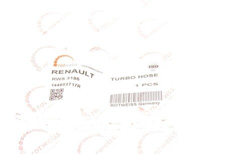 Патрубок системи охолодження rotweiss RWS3186