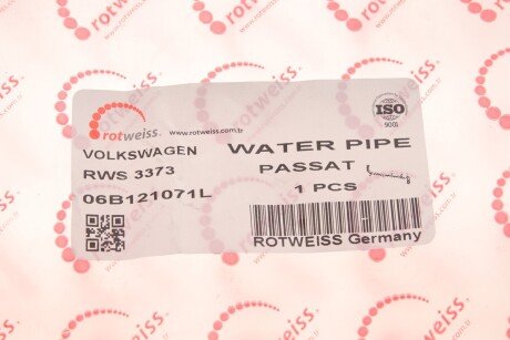 Патрубок системи охолодження rotweiss RWS3373